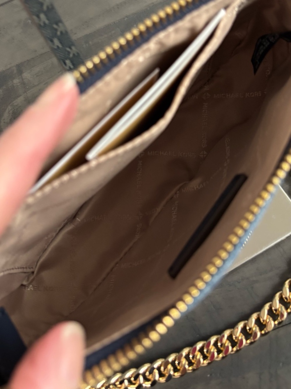 Michael Kors Chain Pouchette Shoulder Bag - Picture 8 of 12
